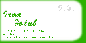 irma holub business card